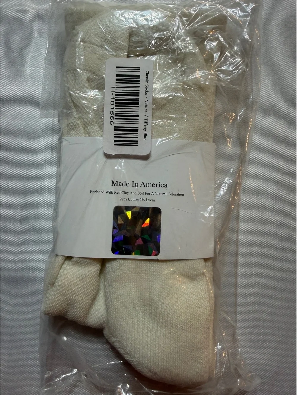 Hidden NY Classic Socks Natural Tiffany Blue New H-101566